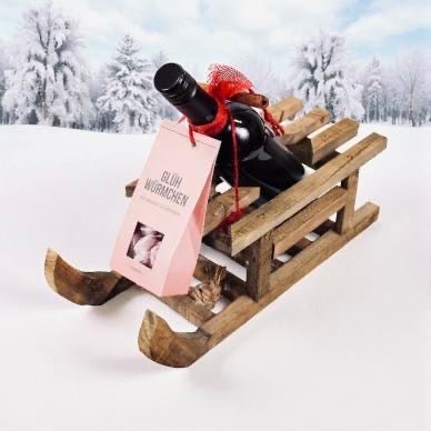 Schlittenfahrt rot "Ich glüh für dich"