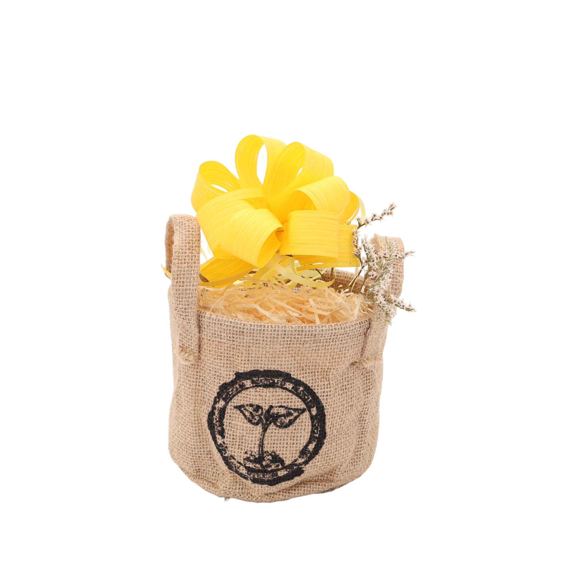 Jutekorb zum selbst Packen - 14cm Durchmesser