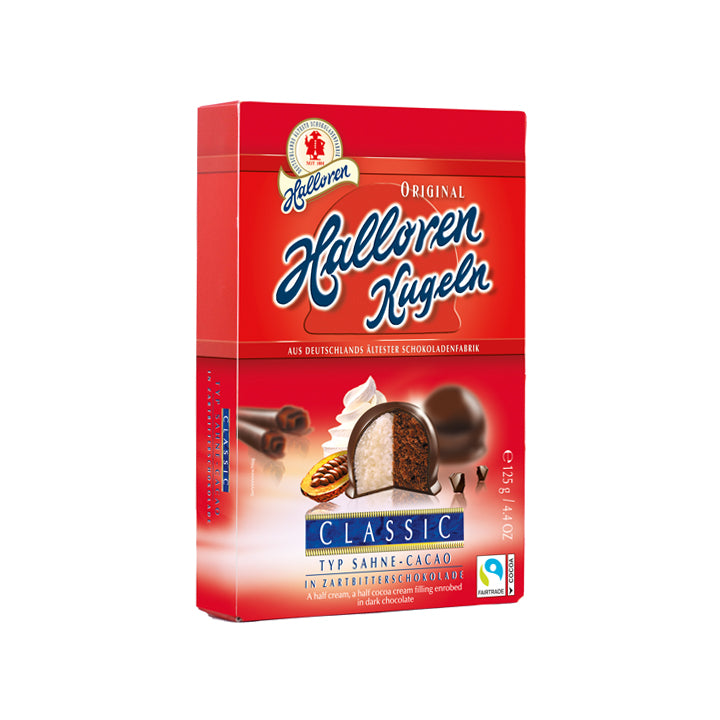 Halloren Kugeln mit Sahne-Cacao-Creme in Zartbitterschokolade 125g