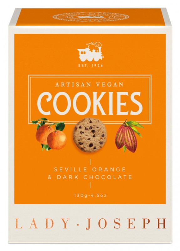 Gebäck mit Orange und dunkler Schokolade, vegan, 130 g