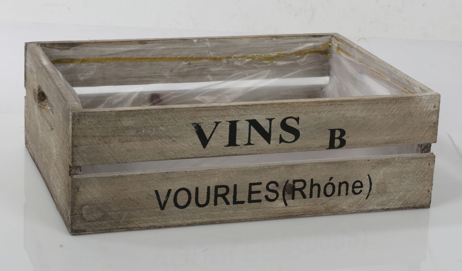 Holzkiste grau klein 20 x14 x7 cm