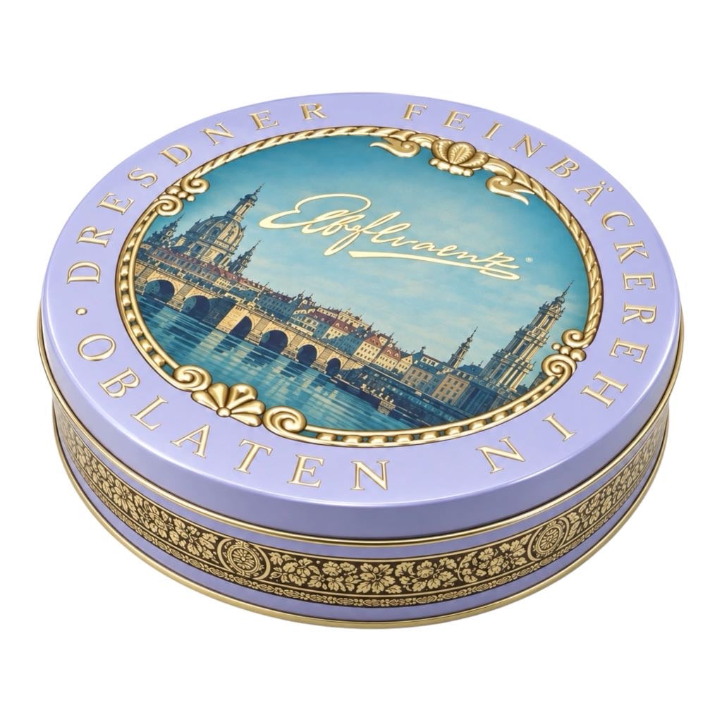 Dresdner Frauenkirchen Oblaten Blechdose 135g