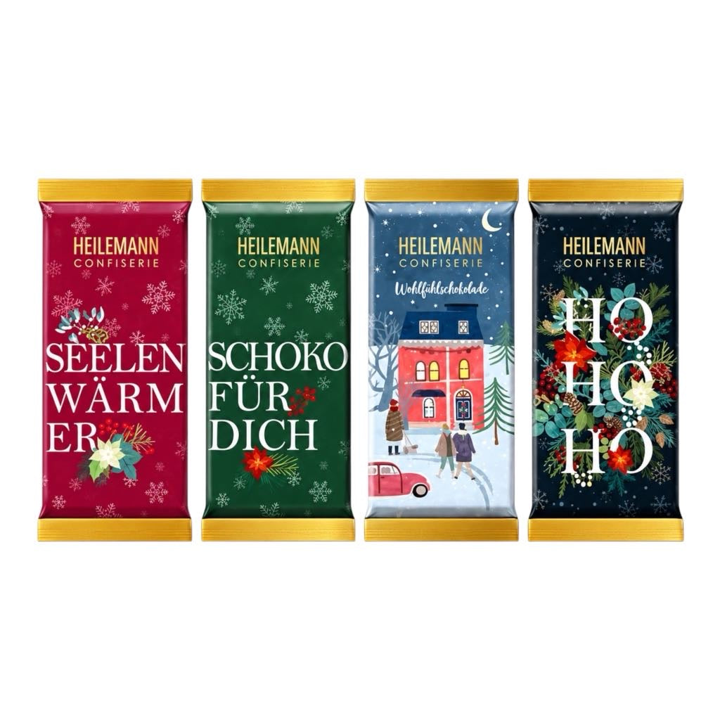 Weihnachts-Täfelchen "HO HO HO" Motiv Zufallsprinzip, 37 g