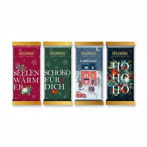 Weihnachts-Täfelchen "HO HO HO" Motiv Zufallsprinzip, 37 g