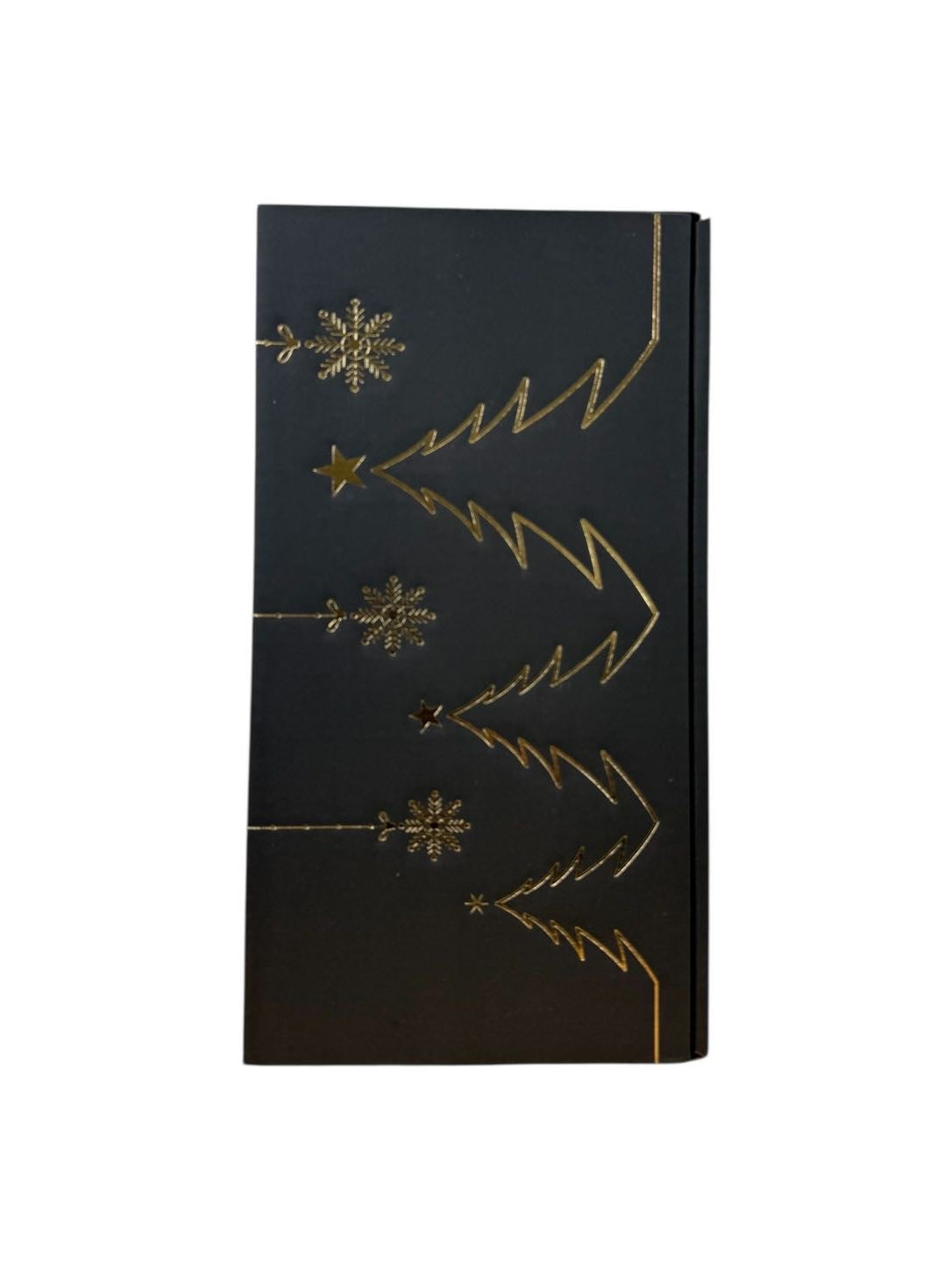 Geschenkkarton 37 x 19 x 10 Tanne schwarz-gold