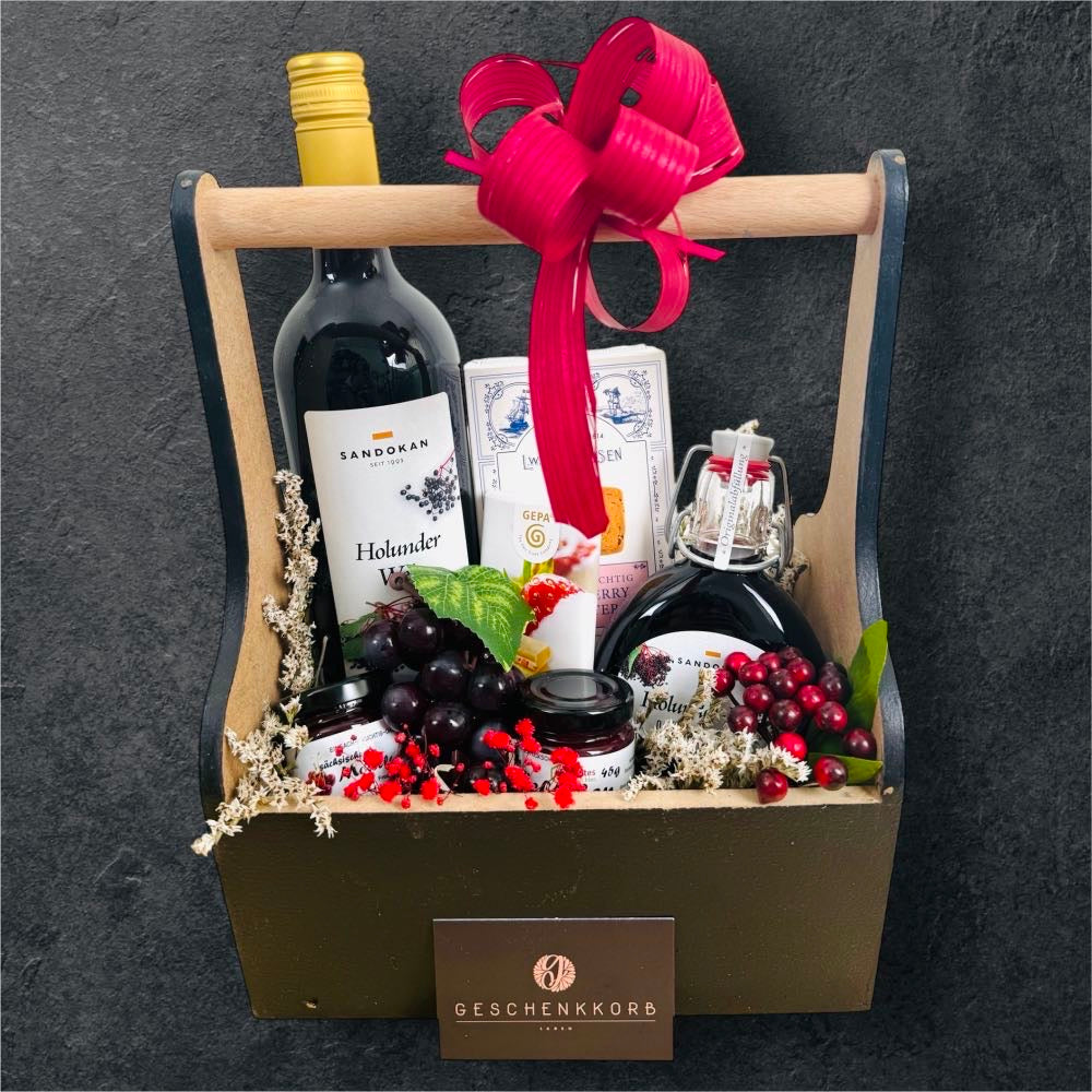 Geschenkkiste Dunkelrote Früchte