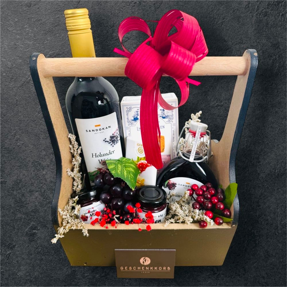 Geschenkkiste Dunkelrote Früchte
