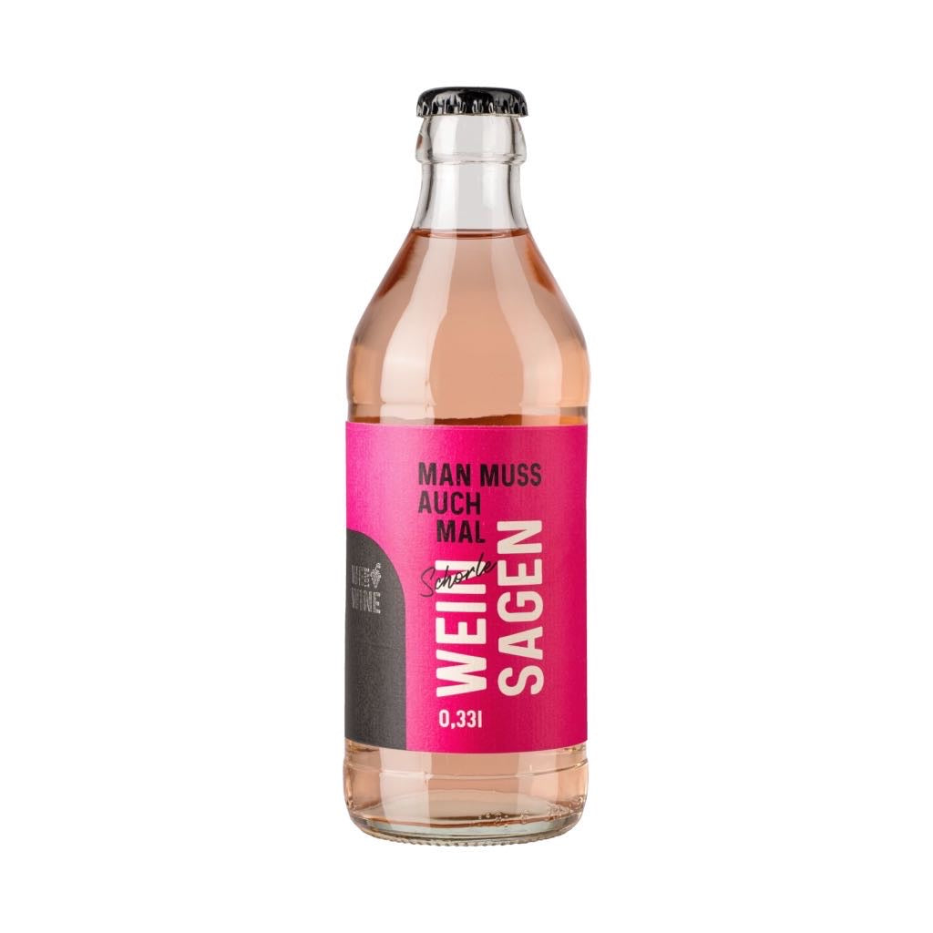 Roséweinschorle mit Spruch – 0,33l