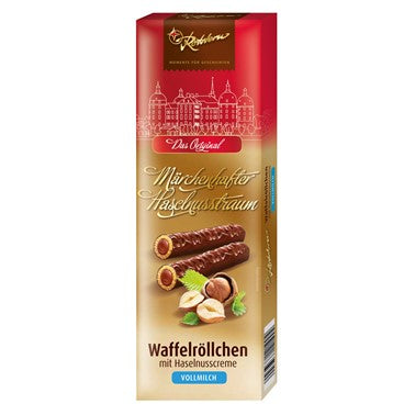 Waffelröllchen mit Vollmilch Haselnusscreme "Märchenhafte Haselnussträume" 125g